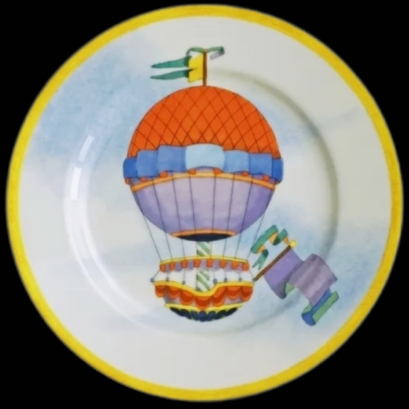 MINT Williams-Sonoma Montgolfiere Hot Air Balloon Salad Dessert Plate Japan - Picture 2 of 4